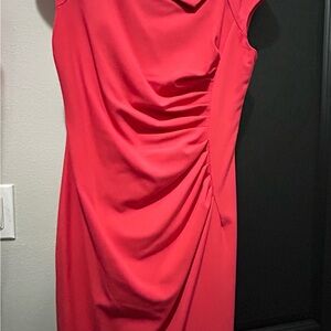 Elegant coral pink Sleeveless Dress
